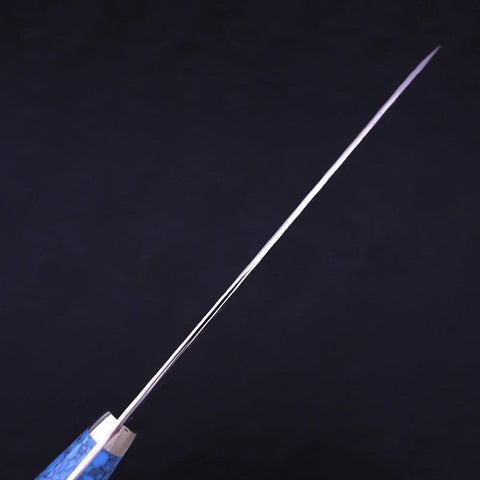 Gyuto SG-2 Tsuchime Turquoise Blue Handle 210mm-SG-2-Tsuchime-Western Handle-[Musashi]-[Japanese-Kitchen-Knives]