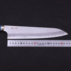 Gyuto SG-2 Tsuchime Turquoise Blue Handle 240mm-SG-2-Tsuchime-Western Handle-[Musashi]-[Japanese-Kitchen-Knives]