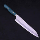 Gyuto SG-2 Tsuchime Turquoise Green Handle 240mm-SG-2-Tsuchime-Western Handle-[Musashi]-[Japanese-Kitchen-Knives]