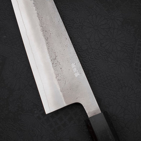 Gyuto SKD11 Nashiji Ebony Handle 210mm-SKD11-Nashiji-Japanese Handle-[Musashi]-[Japanese-Kitchen-Knives]