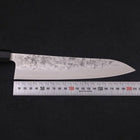 Gyuto SLD Nashiji Washi Buffalo Ebony Handle 210mm-SLD-Nashiji Washi-Japanese Handle-[Musashi]-[Japanese-Kitchen-Knives]