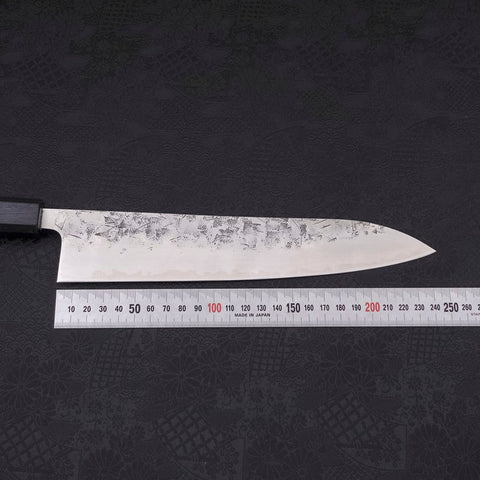 Gyuto SLD Nashiji Washi Dark Blue Urushi Handle 240mm-SLD-Nashiji Washi-Japanese Handle-[Musashi]-[Japanese-Kitchen-Knives]