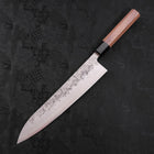 Gyuto SLD Nashiji Washi Walnut Handle 240mm-SLD-Nashiji Washi-Japanese Handle-[Musashi]-[Japanese-Kitchen-Knives]