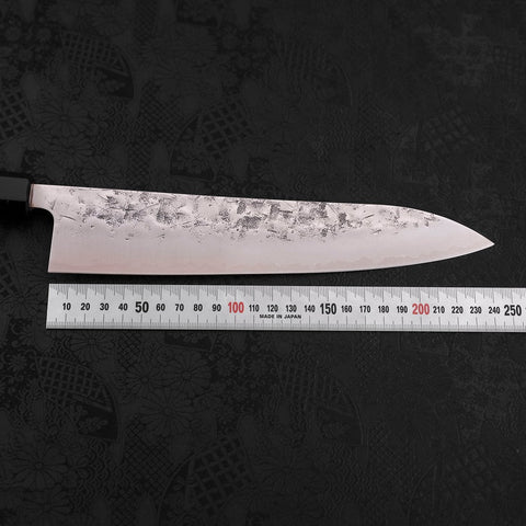 Gyuto SLD Nashiji Washi Walnut Handle 240mm-SLD-Nashiji Washi-Japanese Handle-[Musashi]-[Japanese-Kitchen-Knives]