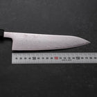 Gyuto SLD Wave Nickel Damascus Buffalo Ebony Handle 180mm-SLD-Damascus-Japanese Handle-[Musashi]-[Japanese-Kitchen-Knives]