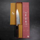 Gyuto SLD Wave Nickel Damascus Buffalo Ebony Handle 180mm-SLD-Damascus-Japanese Handle-[Musashi]-[Japanese-Kitchen-Knives]