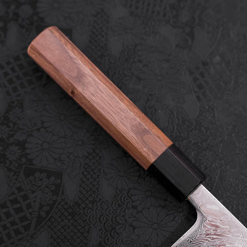 Gyuto SLD Wave Nickel Damascus Walnut Handle 240mm-SLD-Damascus-Japanese Handle-[Musashi]-[Japanese-Kitchen-Knives]