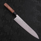 Gyuto SLD Wave Nickel Damascus Walnut Handle 240mm-SLD-Damascus-Japanese Handle-[Musashi]-[Japanese-Kitchen-Knives]