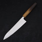 Gyuto SLD Wave Nickel Damascus Yaki Urushi Handle 210mm-SLD-Damascus-Japanese Handle-[Musashi]-[Japanese-Kitchen-Knives]