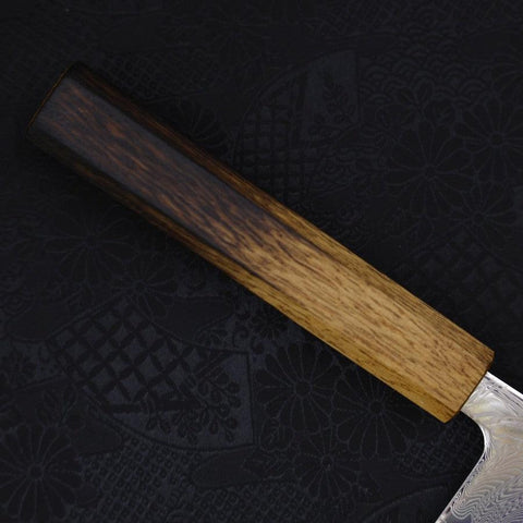 Gyuto SLD Wave Nickel Damascus Yaki Urushi Handle 210mm-SLD-Damascus-Japanese Handle-[Musashi]-[Japanese-Kitchen-Knives]