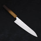 Gyuto SLD Wave Nickel Damascus Yaki Urushi Handle 210mm-SLD-Damascus-Japanese Handle-[Musashi]-[Japanese-Kitchen-Knives]