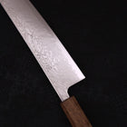 Gyuto SLD Wave Nickel Damascus Yaki Urushi Handle 240mm-SLD-Damascus-Japanese Handle-[Musashi]-[Japanese-Kitchen-Knives]