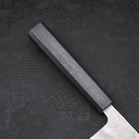 Gyuto Silver Steel #3 Nashiji Dark Blue Urushi Handle 210mm-Silver steel #3-Nashiji-Japanese Handle-[Musashi]-[Japanese-Kitchen-Knives]