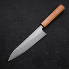 Gyuto Silver Steel #3 Nashiji Oak Handle 180mm-Silver steel #3-Nashiji-Japanese Handle-[Musashi]-[Japanese-Kitchen-Knives]