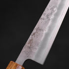 Gyuto Silver Steel #3 Nashiji Oak Handle 180mm-Silver steel #3-Nashiji-Japanese Handle-[Musashi]-[Japanese-Kitchen-Knives]