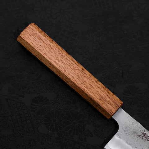 Gyuto Silver Steel #3 Nashiji Oak Handle 180mm-Silver steel #3-Nashiji-Japanese Handle-[Musashi]-[Japanese-Kitchen-Knives]