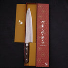 Gyuto Silver Steel #3 Nashiji Western Handle 240mm-Silver steel #3-Nashiji-Western Handle-[Musashi]-[Japanese-Kitchen-Knives]