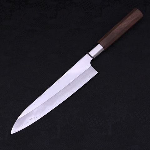 Gyuto Silver Steel #3 Walnut Handle 210mm-Silver Steel #3-Japanese Handle-[Musashi]-[Japanese-Kitchen-Knives]