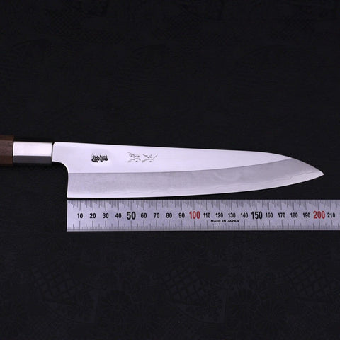 Gyuto Silver Steel #3 Walnut Handle 210mm-Silver Steel #3-Japanese Handle-[Musashi]-[Japanese-Kitchen-Knives]