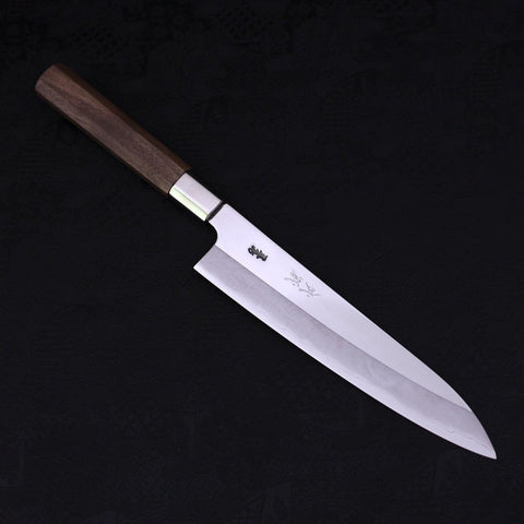 Gyuto Silver Steel #3 Walnut Handle 210mm-Silver Steel #3-Japanese Handle-[Musashi]-[Japanese-Kitchen-Knives]