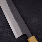 Gyuto Stainless Clad Blue Super Kurouchi Nashiji Yaki Urushi Handle 240mm-Blue Super-Kurouchi-Japanese Handle-[Musashi]-[Japanese-Kitchen-Knives]