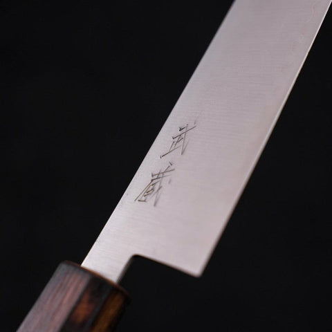 Gyuto Stainless Clad Blue Super Polished Sumi Urushi Handle 180mm-[Musashi]-[Japanese-Kitchen-Knives]