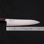 Gyuto Stainless Clad Blue Super Polished Sumi Urushi Handle 210mm-Blue Super-Polished-Japanese Handle-[Musashi]-[Japanese-Kitchen-Knives]