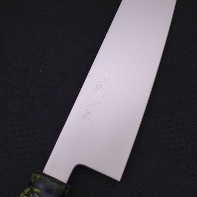 Gyuto VG-1 Polished Ceramics Dragon Handle 210mm-Polished-VG-1-Japanese Handle-[Musashi]-[Japanese-Kitchen-Knives]
