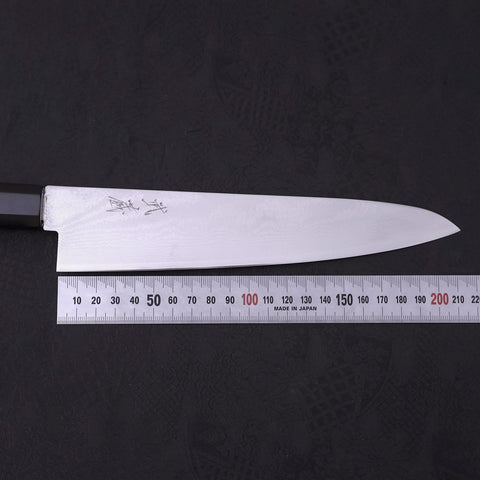 Gyuto VG-10 Damascus Buffalo Ebony Handle 210mm-[Musashi]-[Japanese-Kitchen-Knives]