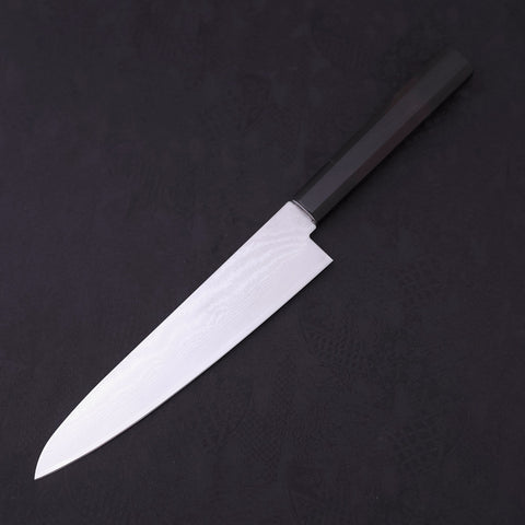 Gyuto VG-10 Damascus Buffalo Ebony Handle 210mm-VG-10-Damascus-Japanese Handle-[Musashi]-[Japanese-Kitchen-Knives]