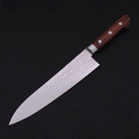 Gyuto VG-10 Damascus Mahogany Handle 210mm-VG-10-Damascus-Western Handle-[Musashi]-[Japanese-Kitchen-Knives]