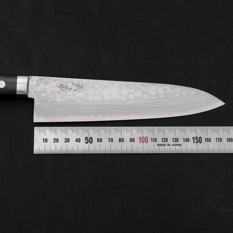 Gyuto VG-10 Damascus Western Black Handle 180mm-VG-10-Damascus-Western Handle-[Musashi]-[Japanese-Kitchen-Knives]