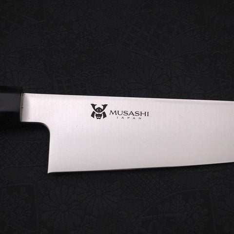 Gyuto VG-10 Polished Double Buffalo Ebony Handle 210mm-Polished-VG-10-Japanese Handle-[Musashi]-[Japanese-Kitchen-Knives]