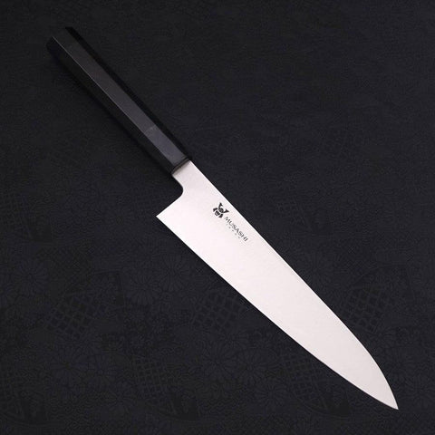 Gyuto VG-10 Polished Double Buffalo Ebony Handle 210mm-Polished-VG-10-Japanese Handle-[Musashi]-[Japanese-Kitchen-Knives]