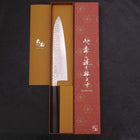 Gyuto VG-10 Tsuchime Damascus Buffalo Ebony Handle 210mm-VG-10-Damascus-Japanese Handle-[Musashi]-[Japanese-Kitchen-Knives]