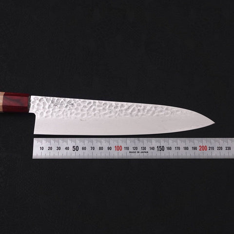 Gyuto VG-10 Tsuchime Damascus Sakura-Ki Handle 210mm-VG-10-Damascus-Japanese Handle-[Musashi]-[Japanese-Kitchen-Knives]