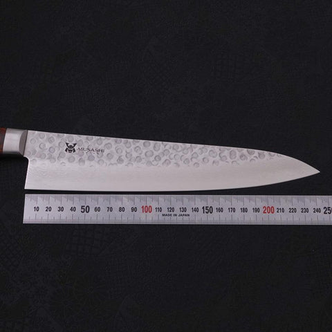 Gyuto VG-10 Tsuchime Damascus Western Handle 240mm-VG-10-Damascus-Western Handle-[Musashi]-[Japanese-Kitchen-Knives]