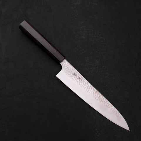 Gyuto VG-10 Tsuchime Ebony Handle 210mm-VG-10-Tsuchime-Japanese Handle-[Musashi]-[Japanese-Kitchen-Knives]