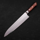 Gyuto VG-5 Tsuchime Brown Western Handle 240mm-VG-5-Tsuchime-Western Handle-[Musashi]-[Japanese-Kitchen-Knives]