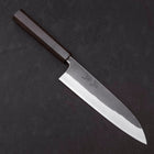 Gyuto White Steel #2 Kurouchi Stainless Clad Ebony Handle 180mm-White steel #2-Kurouchi-Japanese Handle-[Musashi]-[Japanese-Kitchen-Knives]