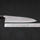 Gyuto White Steel #2 Nashiji Ebony Handle 210mm-White steel #2-Nashiji-Japanese Handle-[Musashi]-[Japanese-Kitchen-Knives]