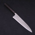 Gyuto White Steel #2 Nashiji Ebony Handle 210mm-White steel #2-Nashiji-Japanese Handle-[Musashi]-[Japanese-Kitchen-Knives]