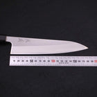 Gyuto White steel #1 Polished Buffalo Magnolia Handle 180mm-White steel #1-Polished-Japanese Handle-[Musashi]-[Japanese-Kitchen-Knives]