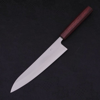 Gyuto White steel #1 Polished Purple Urushi Handle 210mm-White steel #1-Polished-Japanese Handle-[Musashi]-[Japanese-Kitchen-Knives]