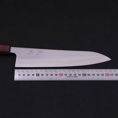 Gyuto White steel #1 Polished Purple Urushi Handle 210mm-White steel #1-Polished-Japanese Handle-[Musashi]-[Japanese-Kitchen-Knives]