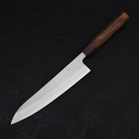 Gyuto White steel #1 Polished Sumi Urushi Handle 210mm-White steel #1-Polished-Japanese Handle-[Musashi]-[Japanese-Kitchen-Knives]