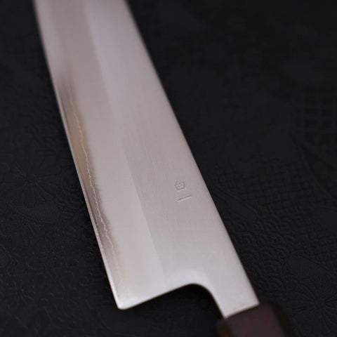 Gyuto White steel #1 Polished Sumi Urushi Handle 210mm-White steel #1-Polished-Japanese Handle-[Musashi]-[Japanese-Kitchen-Knives]