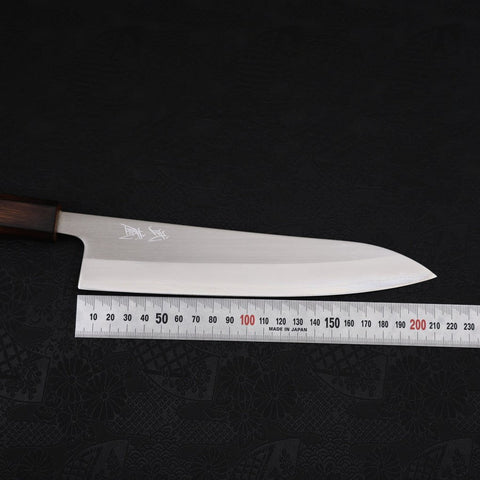 Gyuto White steel #1 Polished Sumi Urushi Handle 210mm-White steel #1-Polished-Japanese Handle-[Musashi]-[Japanese-Kitchen-Knives]