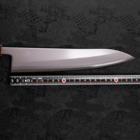 Gyuto White steel #1 Polished Sumi Urushi Handle 240mm-White steel #1-Polished-Japanese Handle-[Musashi]-[Japanese-Kitchen-Knives]