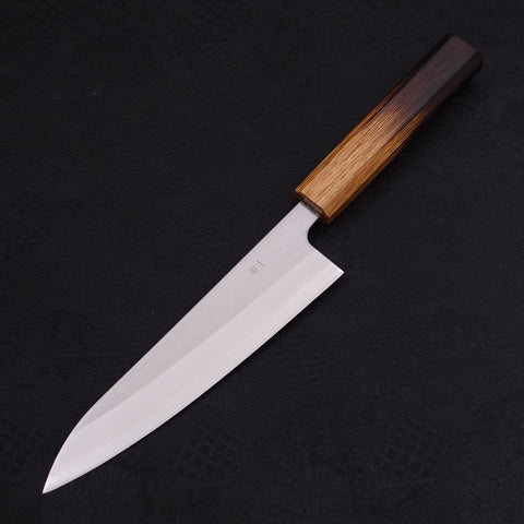 Gyuto White steel #1 Polished Yaki Urushi Handle 180mm-White steel #1-Polished-Japanese Handle-[Musashi]-[Japanese-Kitchen-Knives]